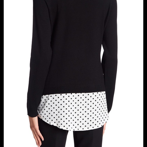Adrianna Papell twofer black on black sweater L - Picture 2 of 11